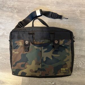Ralph Lauren Green and Black Camouflage Men's Messenger Laptop Bag. Like new.